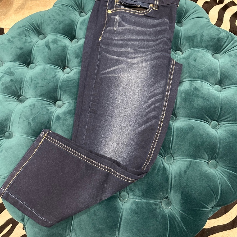 Seven7 Midnight Blue Denim Pants crop jeans Sz 8